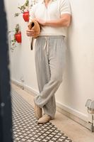 Krabi Siyah Çizgili Pantolon