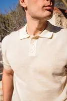Rimo Bej Düğmeli Triko Erkek Tshirt
