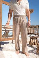 Telar Koyu Bej Pantolon