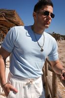 Briss Bebe Mavi Bisiklet Yaka Triko Tshirt