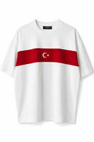 Türkiye Beyaz Kırmızı Pamuklu Tshirt