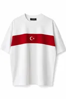 Türkiye Beyaz Kırmızı Pamuklu Tshirt