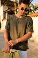 Rio Haki Oversize Erkek Tshirt
