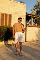 Rio Taba Oversize Keten Erkek Tshirt  