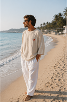 Casablanca Bej Oversize Fakir Kol Erkek Tshirt