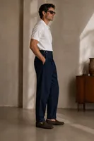 Lecce - Koyu Mavi - Lüks İtalyan - %100 Pamuk Denim - Erkek Kot Pantolon