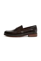 Glace - Kahverengi - Cilt Lüks Croco Desen Rugan - Loafer Erkek Ayakkabı