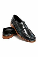 Nord Siyah Cilt Elit Croco Desen Rugan Loafer Erkek Ayakkabı