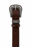 Viking - Kahverengi - Cilt %100 Deri Retro - Erkek Kemer 