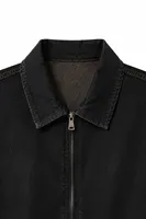Hardy - Siyah - Lüks Street Crop - %100 Pamuk Denim - Erkek Kot Ceket