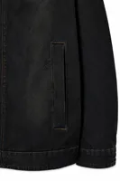 Hardy - Siyah - Lüks Street Crop - %100 Pamuk Denim - Erkek Kot Ceket