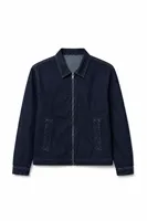 Hardy Navy Lüks Street Crop %100 Pamuk Denim Erkek Kot Ceket
