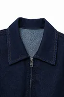 Hardy - Navy - Lüks Street Crop - %100 Pamuk Denim - Erkek Kot Ceket