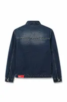 Hardy - Mavi - Lüks Street Crop - %100 Pamuk Denim - Erkek Kot Ceket