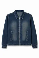 Hardy Mavi Lüks Street Crop %100 Pamuk Denim Erkek Kot Ceket