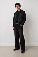 Duster Kombin - Siyah - Lüks Street Crop - %100 Pamuk Denim - Erkek Kot Ceket - Bootcut Lüks Street - %100 Pamuk Denim - Erkek Kot Pantolon