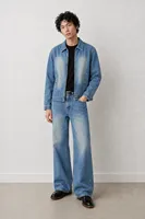 Duster Kombin - Buz Mavisi - Lüks Street Crop - %100 Pamuk Denim - Erkek Kot Ceket - Bootcut Lüks Street - %100 Pamuk Denim - Erkek Kot Pantolon