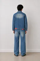 Duster Kombin - Buz Mavisi - Lüks Street Crop - %100 Pamuk Denim - Erkek Kot Ceket - Bootcut Lüks Street - %100 Pamuk Denim - Erkek Kot Pantolon