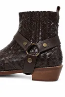 Winter Rodeo - Kahve - Cilt Exclusive Örgü Desen - Cowboy Erkek Bot