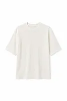 Soot - Beyaz - Oversize Pamuklu - Kısa Kollu Erkek Tshirt