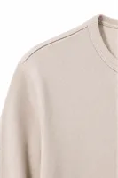 Shale - Bej - Bisiklet Yaka Uzun Kollu - %100 Pamuk - Yaka Düğmeli Erkek Tshirt