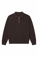 Kelso - Kahverengi - Pamuklu Feruarlı Polo Yaka - Erkek Kazak