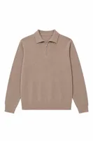 Kelso - Stone - Pamuklu Feruarlı Polo Yaka - Erkek Kazak