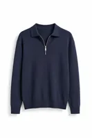 Kelso - Navy - Pamuklu Feruarlı Polo Yaka - Erkek Kazak