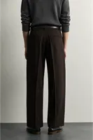 Rugged - Kahve - Japon BAGGY  - Poliviskon Klasik - Erkek Pantolon