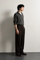 Rugged - Kahve - Japon BAGGY  - Poliviskon Klasik - Erkek Pantolon