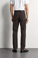 Brick - Koyu Kahve - Tapered Delüks Street - %100 Pamuk Denim - Erkek Kot Pantolon
