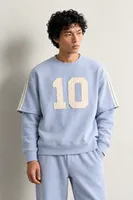 Arlo - Bebe Mavi - Bisiklet Yaka %100 Pamuk - Erkek Sweatshirt