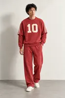 Arlo - Kırmızı - Bisiklet Yaka %100 Pamuk - Erkek Sweatshirt
