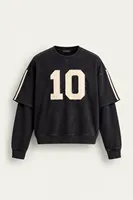 Arlo - Siyah - Bisiklet Yaka %100 Pamuk - Erkek Sweatshirt