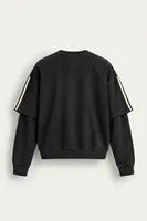 Arlo - Siyah - Bisiklet Yaka %100 Pamuk - Erkek Sweatshirt