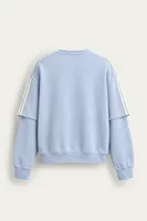 Arlo - Bebe Mavi - Bisiklet Yaka %100 Pamuk - Erkek Sweatshirt