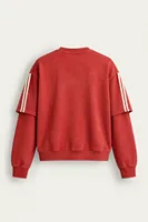 Arlo - Kırmızı - Bisiklet Yaka %100 Pamuk - Erkek Sweatshirt