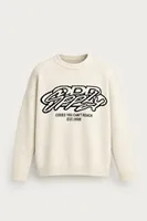 Supply - Bej - Oversize Fit Bisiklet Yaka - Erkek Kazak