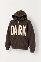 Dark - Kahverengi - Kapüşonlu Çift Fermuarlı - Pamuklu Erkek Sweatshirt