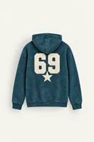 Six Nine - Yeşil - Kapüşonlu Çift Fermuarlı - Pamuklu Erkek Sweatshirt