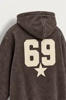 Six Nine - Kahverengi - Kapüşonlu Çift Fermuarlı - Pamuklu Erkek Sweatshirt