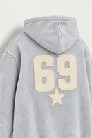 Six Nine - Açık Gri - Kapüşonlu Çift Fermuarlı - Pamuklu Erkek Sweatshirt