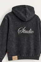 Ravage - Siyah - Kapüşonlu Çift Fermuarlı - Pamuklu Erkek Sweatshirt