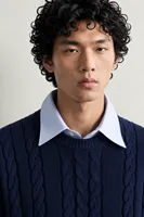 Otis - Lacivert - Regular Fit Bisiklet Yaka - Erkek Kazak