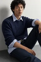 Otis - Lacivert - Regular Fit Bisiklet Yaka - Erkek Kazak