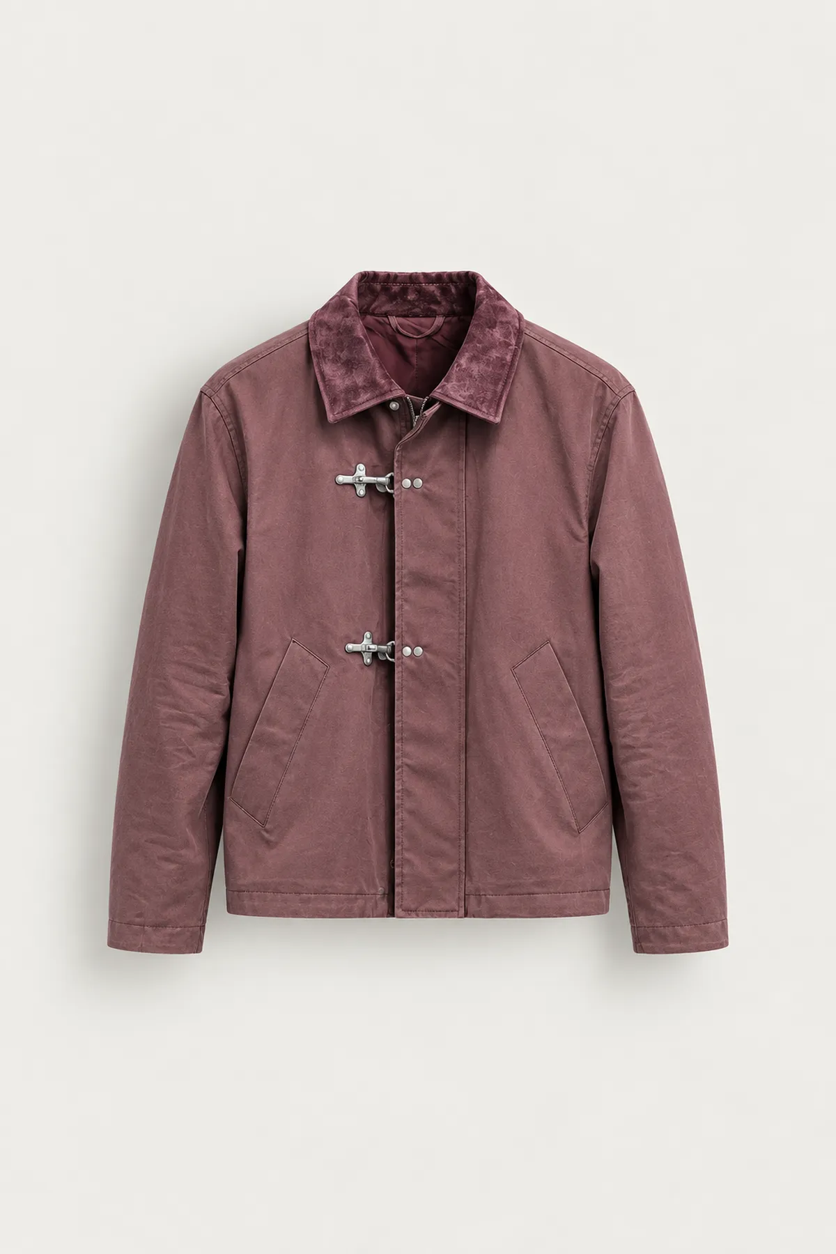 Brice - Bordo - Pamuklu Crop - Erkek Ceket