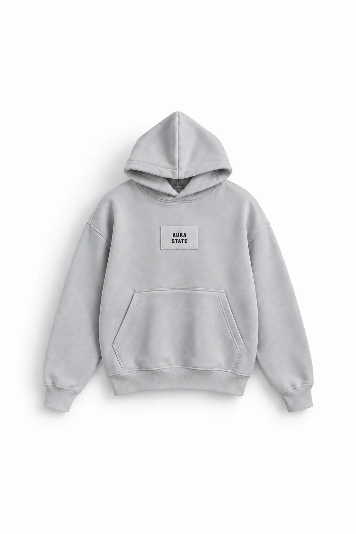 Aura State - Gri - Kapüşonlu - Erkek Sweatshirt