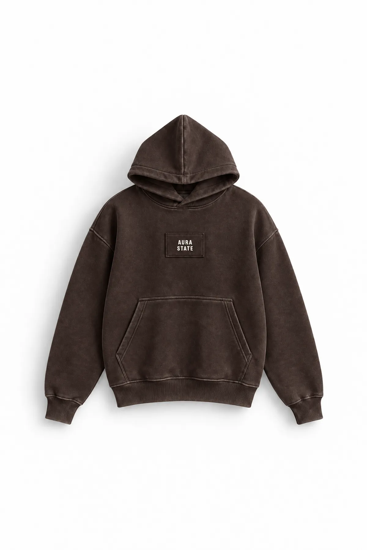 Aura State - Kahverengi - Kapüşonlu - Erkek Sweatshirt