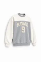 Nine Ravage - Açık Gri - Oversize Fit - Erkek Sweatshirt