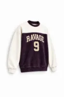 Nine Ravage - Mürdüm - Oversize Fit - Erkek Sweatshirt